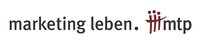 Logo mit dem Schriftzug ‚marketing leben.‘ und dem roten ‚mtp‘-Symbol.